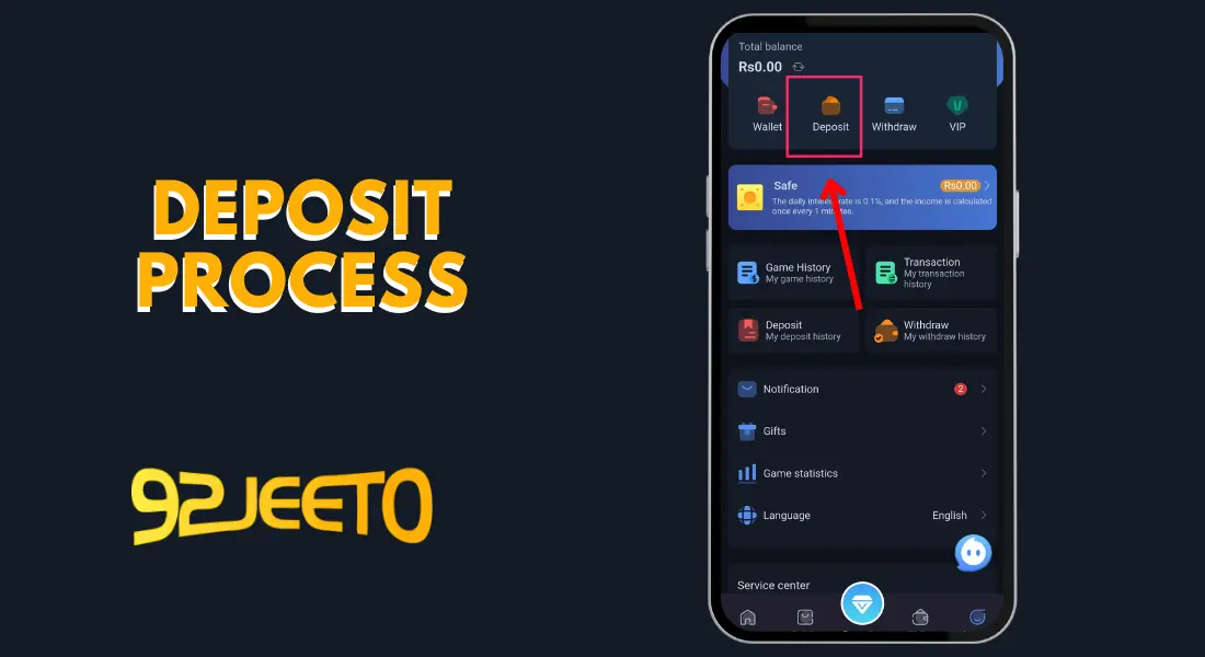 92 jeeto game deposit